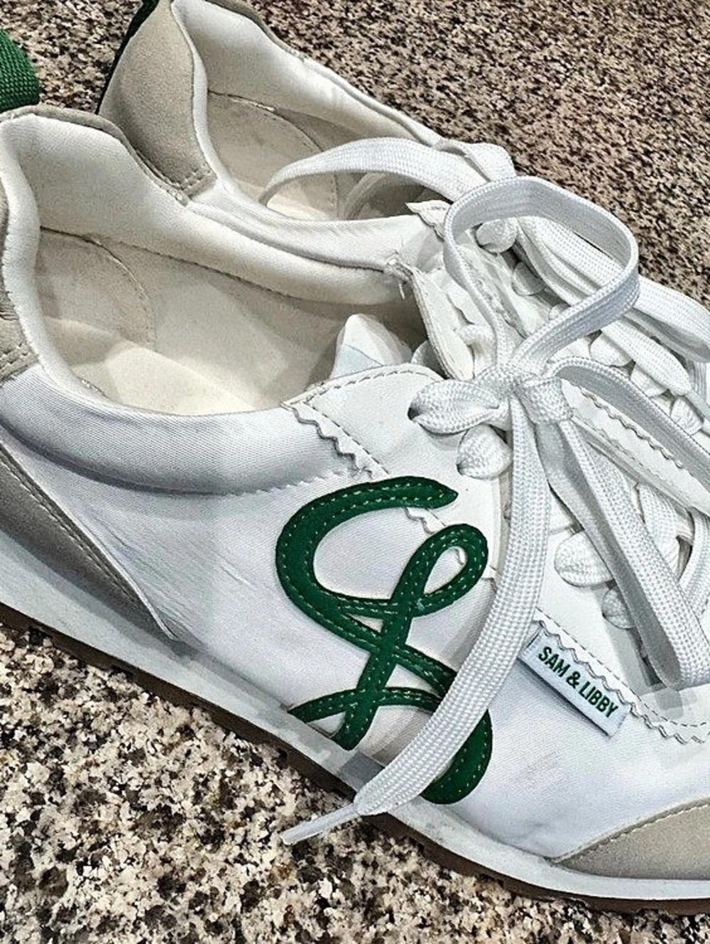 Sam & Libby Rowen Retro Sneaker White & Green Sneakers
